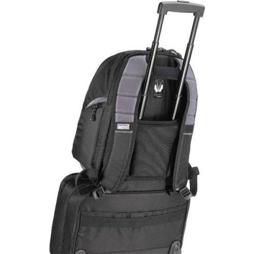 Рюкзак для ноутбука 15,6 с сумкой для фотокамеры и дождевиком Sumdex PON-395GY Черный с серым