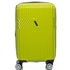 Маленький чемодан на колесах их поликарбоната 42L Sumdeх салатовый