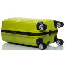Маленький чемодан на колесах их поликарбоната 42L Sumdeх салатовый