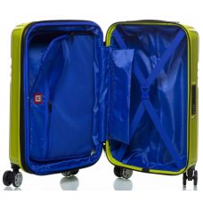 Маленький чемодан на колесах их поликарбоната 42L Sumdeх салатовый