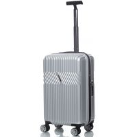 Чемодан маленький Sumdex из поликарбоната 42 л 55×34×31 см Серебристый