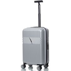 Чемодан маленький Sumdex из поликарбоната 42 л 55×34×31 см Серебристый