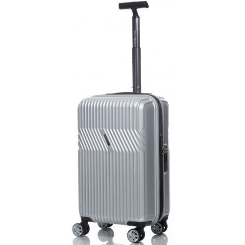 Маленький чемодан на колесах их поликарбоната 42L Sumdex серебристый