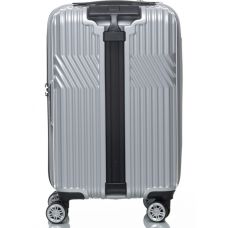 Чемодан маленький Sumdex из поликарбоната 42 л 55×34×31 см Серебристый