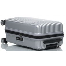 Чемодан маленький Sumdex из поликарбоната 42 л 55×34×31 см Серебристый