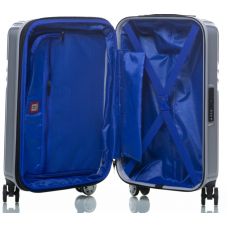 Чемодан маленький Sumdex из поликарбоната 42 л 55×34×31 см Серебристый