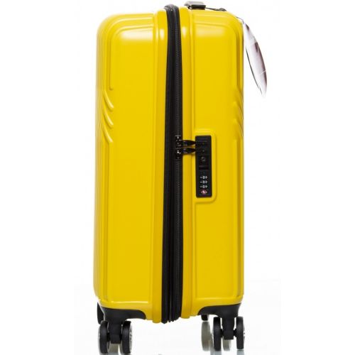 Маленький чемодан на колесах их поликарбоната 42L Sumdex желтый