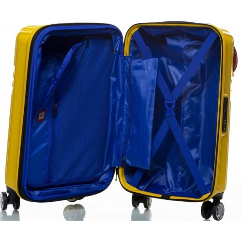 Маленький чемодан на колесах их поликарбоната 42L Sumdex желтый