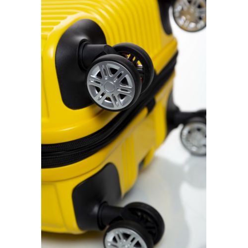 Маленький чемодан на колесах их поликарбоната 42L Sumdex желтый