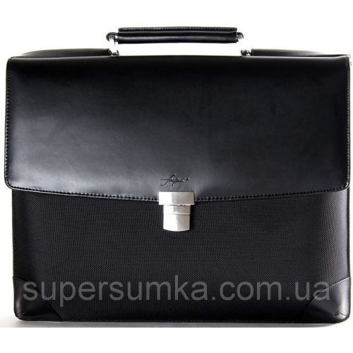 Деловой портфель из кожи и нейлона Fouquet NBC-1002M черный
