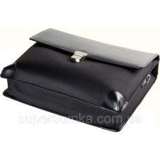 Деловой портфель из кожи и нейлона Fouquet NBC-1002M Черный