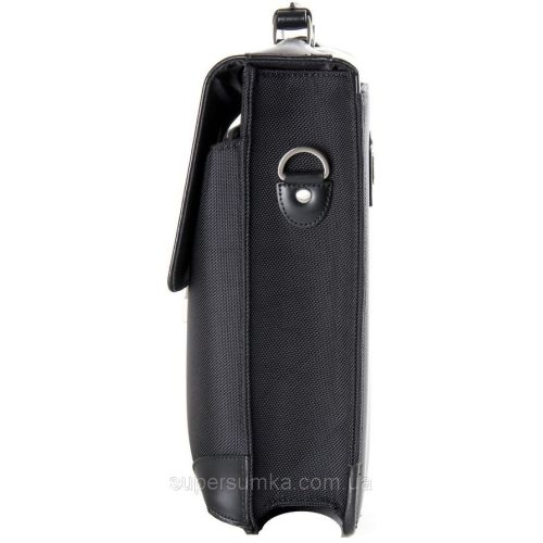 Деловой портфель из кожи и нейлона Fouquet NBC-1002M черный