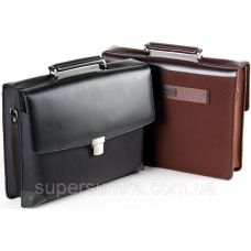 Деловой портфель из кожи и нейлона Fouquet NBC-1002M Черный