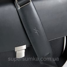 Деловой портфель из кожи и нейлона Fouquet NBC-1002M Черный