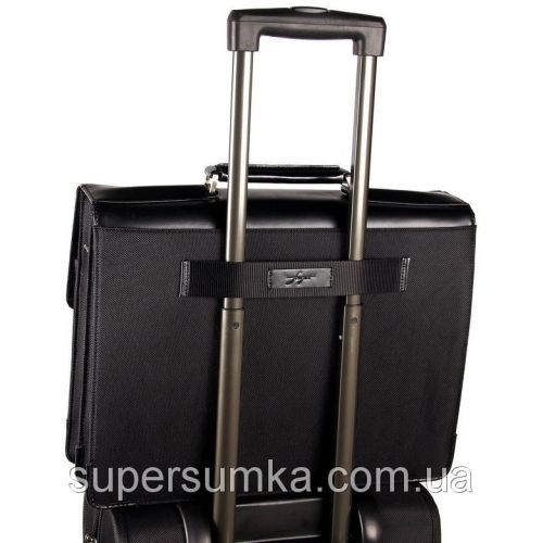 Деловой портфель из кожи и нейлона Fouquet NBC-1002M черный