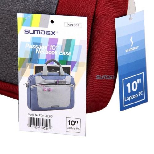 Небольшая сумка для планшета нетбука 10 дюймов Sumdex PON-308RD Красная