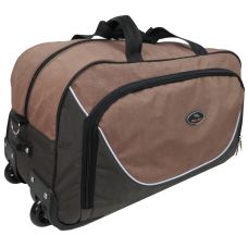 Сумка дорожная на колесах 57L Wallaby Хаки с коричневым
