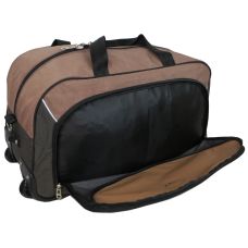 Сумка дорожная на колесах 57L Wallaby Хаки с коричневым