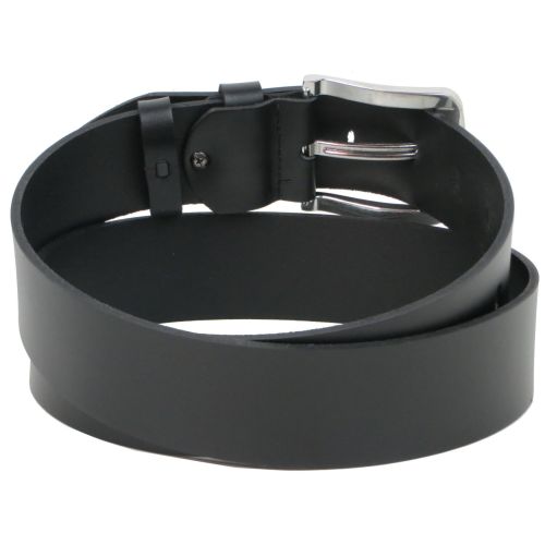 Широкий кожаный мужской ремень Skipper 1609-50 Черный