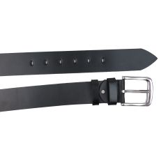 Широкий кожаный мужской ремень Skipper 1609-50 Черный