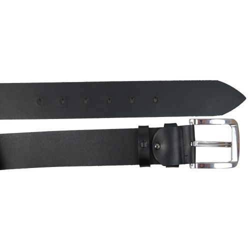 Широкий кожаный мужской ремень Skipper 1609-50 Черный