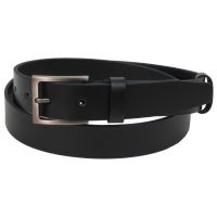 Мужской кожаный ремень для брюк Skipper 1611-33 Черный