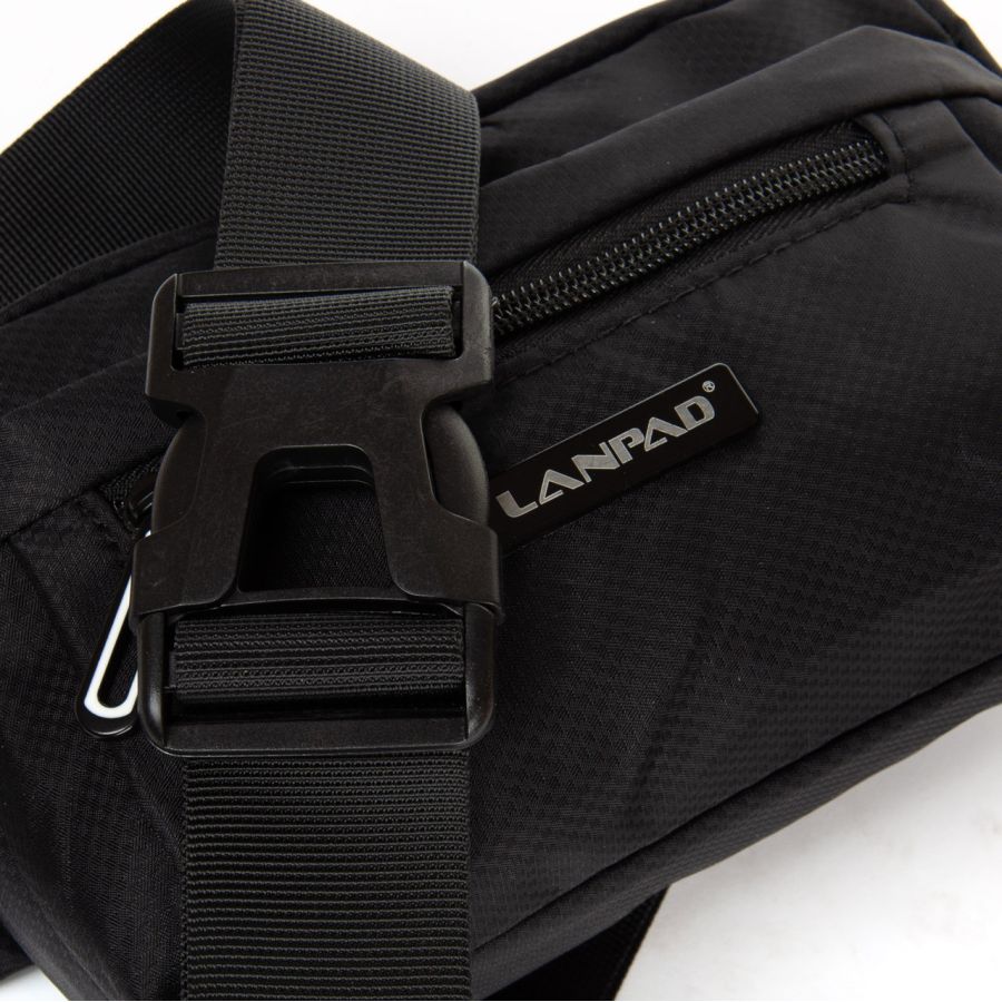 Сумка мужская на пояс, бананка Lanpad черна