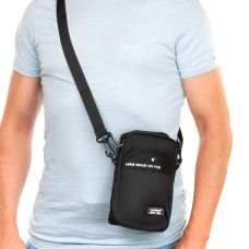 Небольшая мужская сумка через плечо Lanpad Черная