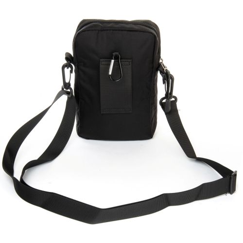 Небольшая мужская сумка через плечо Lanpad черная