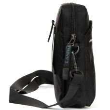 Небольшая мужская сумка через плечо Lanpad Черная