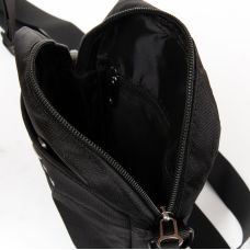 Небольшая мужская сумка через плечо Lanpad Черная