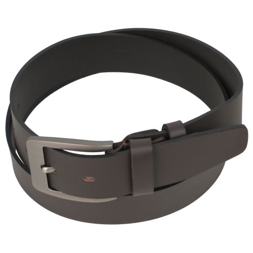 Широкий мужской ремень под джинсы Skipper 1612-45  Темно коричневый