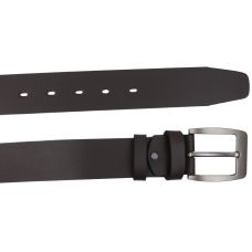 Широкий мужской ремень под джинсы Skipper 1612-45  Темно коричневый