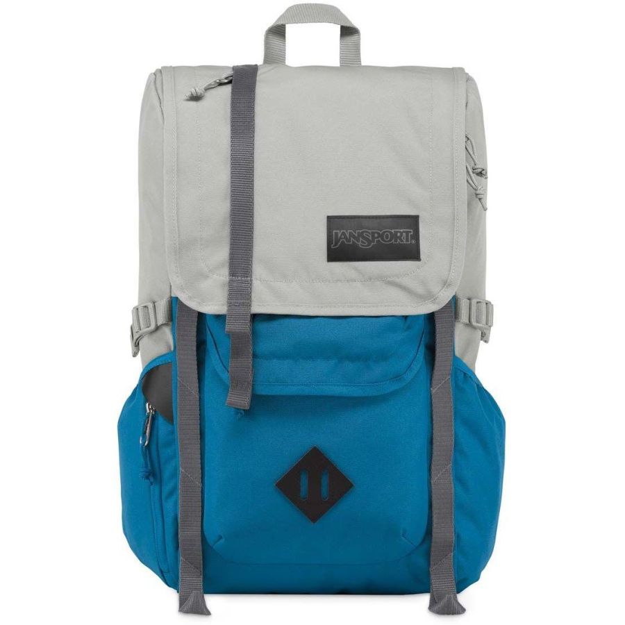 Городской рюкзак 28L Jansport Hatchet серый с голубым