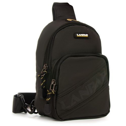 Мужская сумка на плечо, слинг Lanpad черная