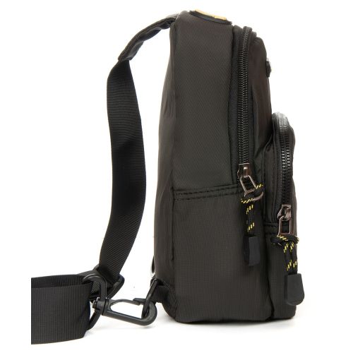 Мужская сумка на плечо, слинг Lanpad черная