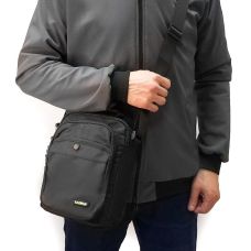 Мужская сумка наплечная Lanpad черная