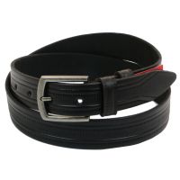 Мужской ремень под брюки Skipper черный 3,5 см