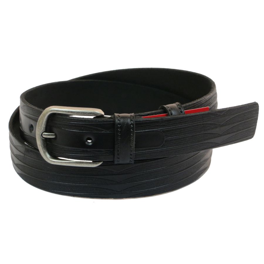 Ремень Skipper 1028-33 под брюки натуральная кожа 3,5 см Черный