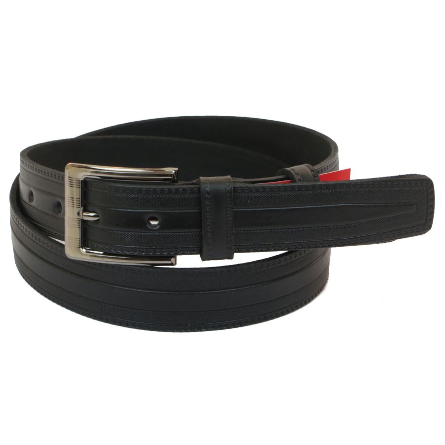 Мужской ремень Skipper 1036-35 под брюки 3,5 см Черный