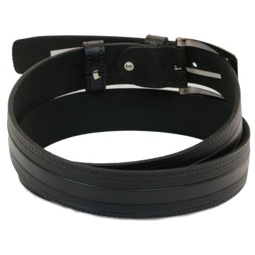 Мужской ремень под брюки Skipper черный 3,5 см (1036-35)