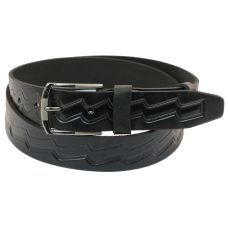 Мужской ремень под джинсы Skipper черный 3,8 см (1033-38)