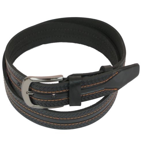 Ремень под джинсы Skipper черный 4 см