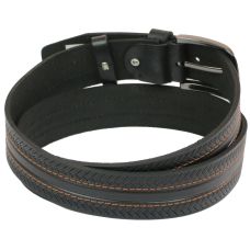 Ремень под джинсы Skipper черный 4 см