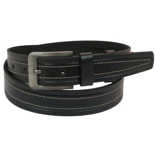 Ремень под джинсы Skipper черный 3,8 см (1092-38)