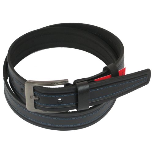 Мужской ремень под джинсы Skipper черный 3,8 см (1065-38)