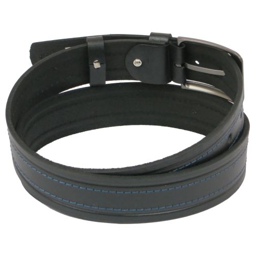Мужской ремень под джинсы Skipper черный 3,8 см (1065-38)