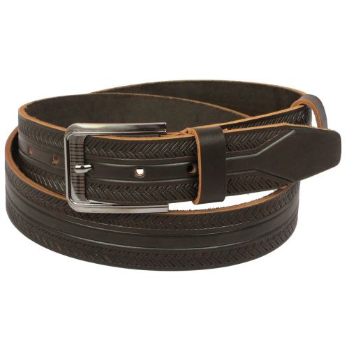 Ремень под джинсы Skipper коричневый 3,8 см (1137-38)