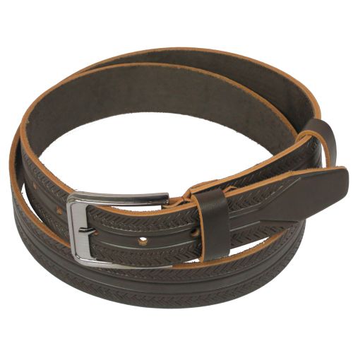 Ремень под джинсы Skipper коричневый 3,8 см (1137-38)