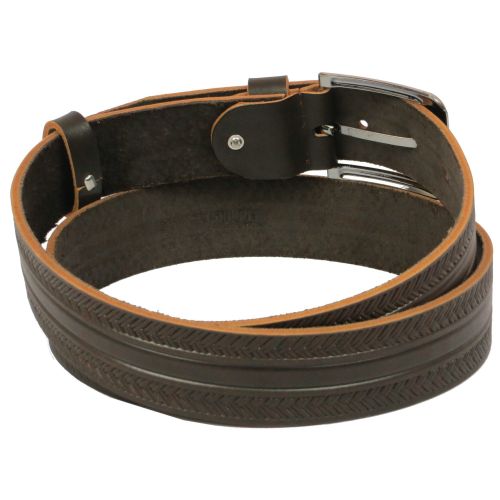 Ремень под джинсы Skipper коричневый 3,8 см (1137-38)